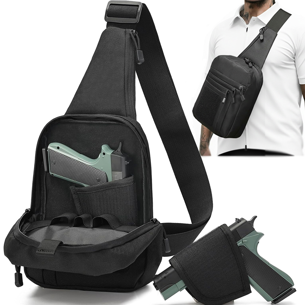 Edc Concealed Carry Sling Bag - Bolsa táctica para pistola, funda para