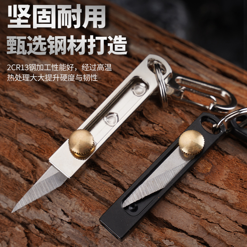 Edc Carry Pocket Knife - Mini Navaja de Acero Inoxidable, Llavero