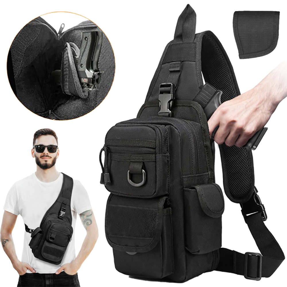 Edc Concealed Carry Sling Bag - Bolso Táctico para Pistola, Bolso Oculto
