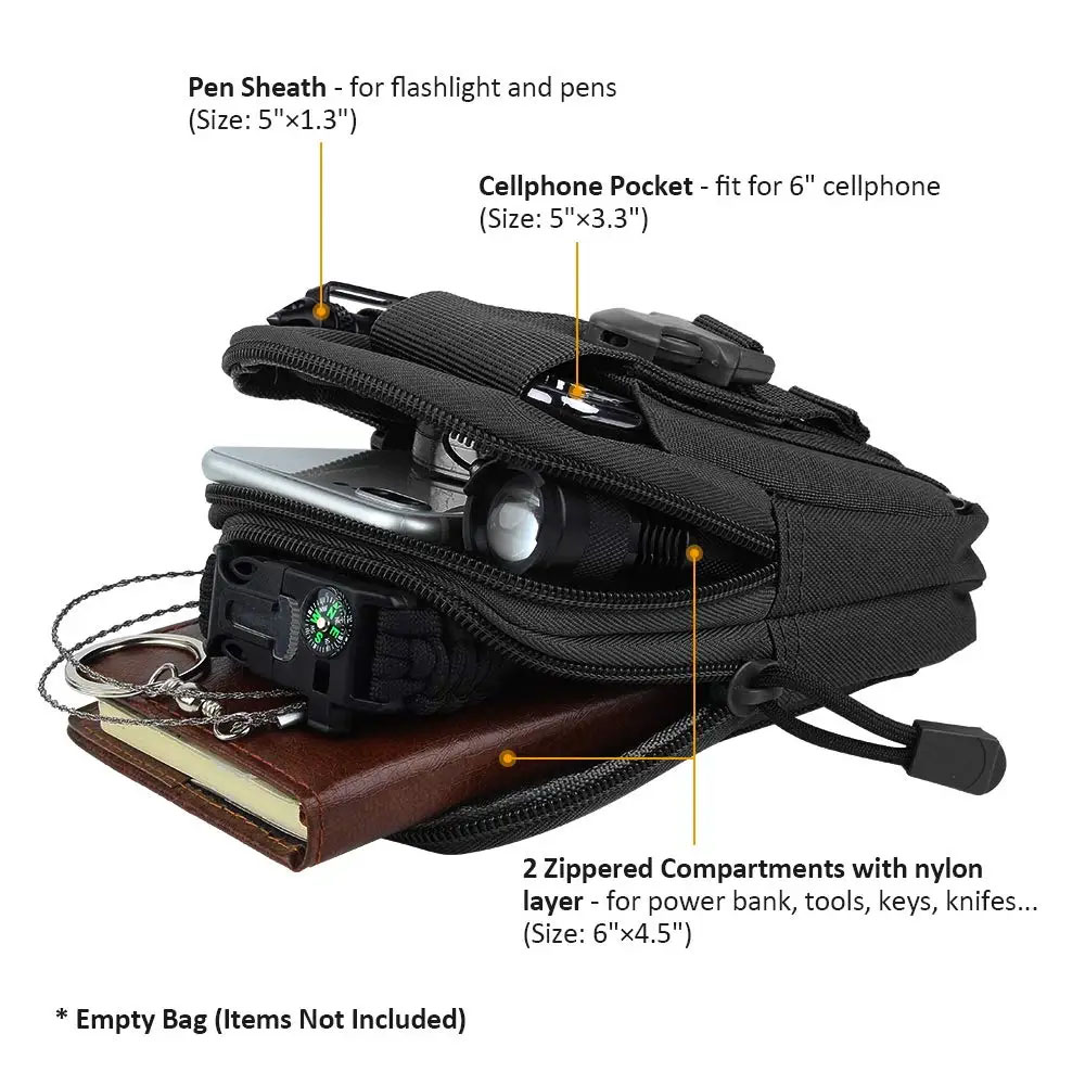 Bolsa de Cintura Táctica para  - Edc Carry Fanny Pack reseña y precio